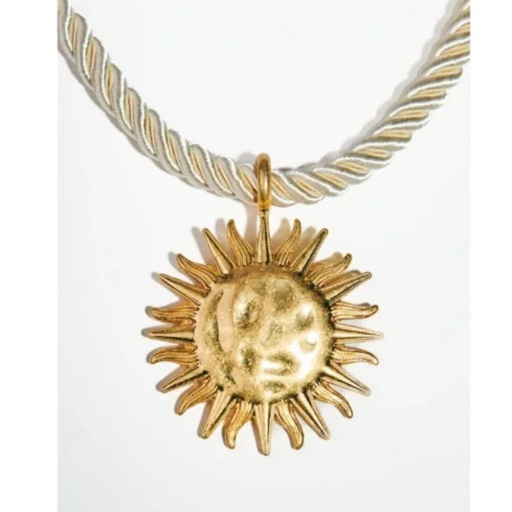 Gold Sun ZARA Statement Necklace.
